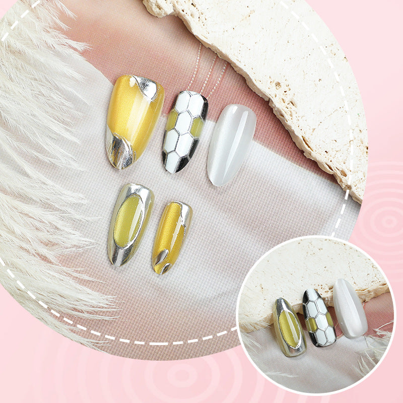 Metallic Akzent Press-On Nagel Set