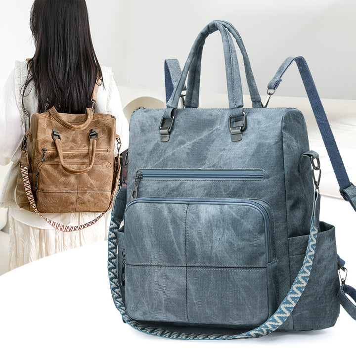 Vielseitiger Multi-Compartment Kunstleder Rucksack Karnz