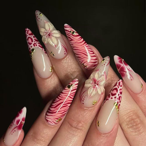 Dekoratives Acryl Press-On Nagelkunstset Karnz