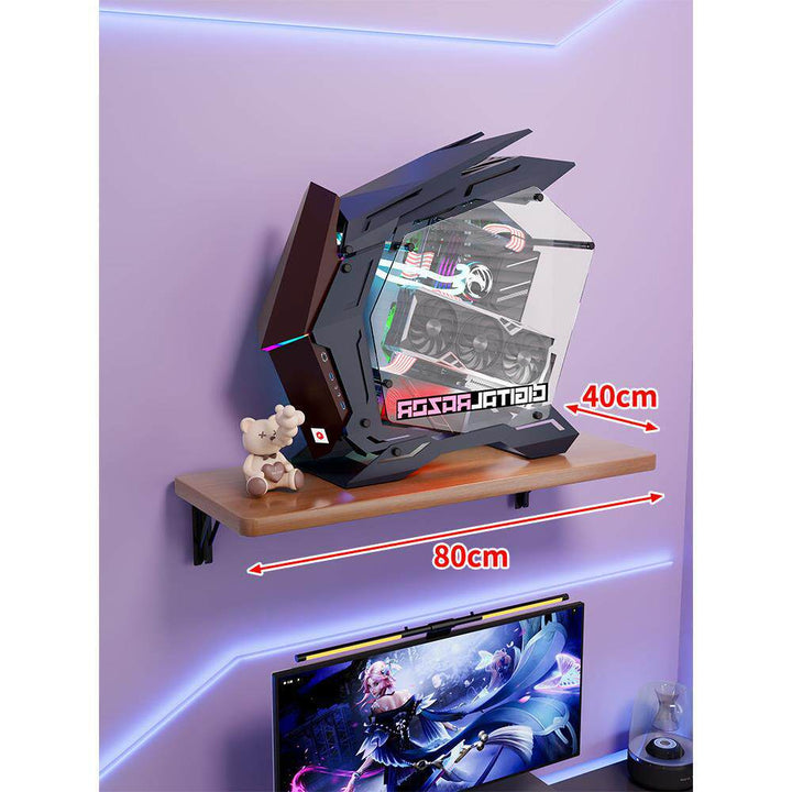 Wandmontage-Schwimmregal für Mid-Tower-Gaming-PC mit verstärkten Halterungen