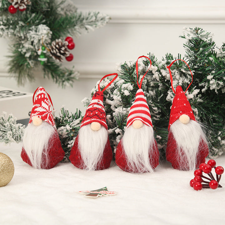 Niedliche Weihnachtsbaumdekoration im Gnom-Design Karnz