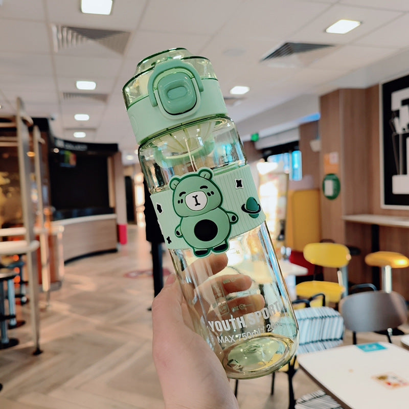 Damen Verspielte Wasserflasche mit Gummihandgriff Karnz
