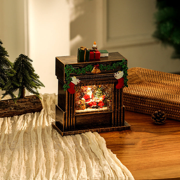 Dekorative Weihnachtsromantik Kaminfigur Karnz