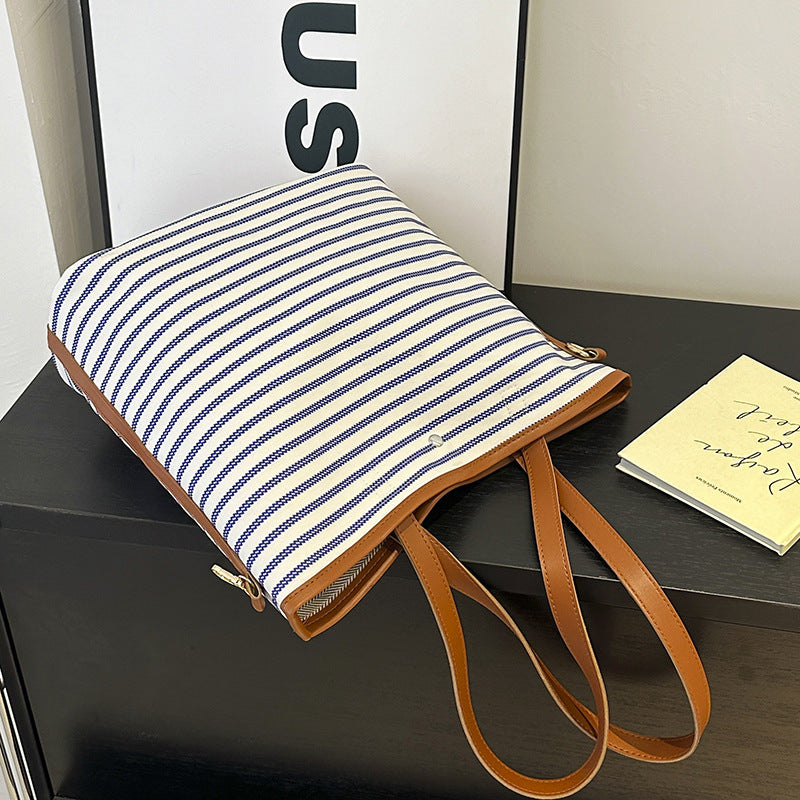 WoStriped Canvas Strandtasche Karnz