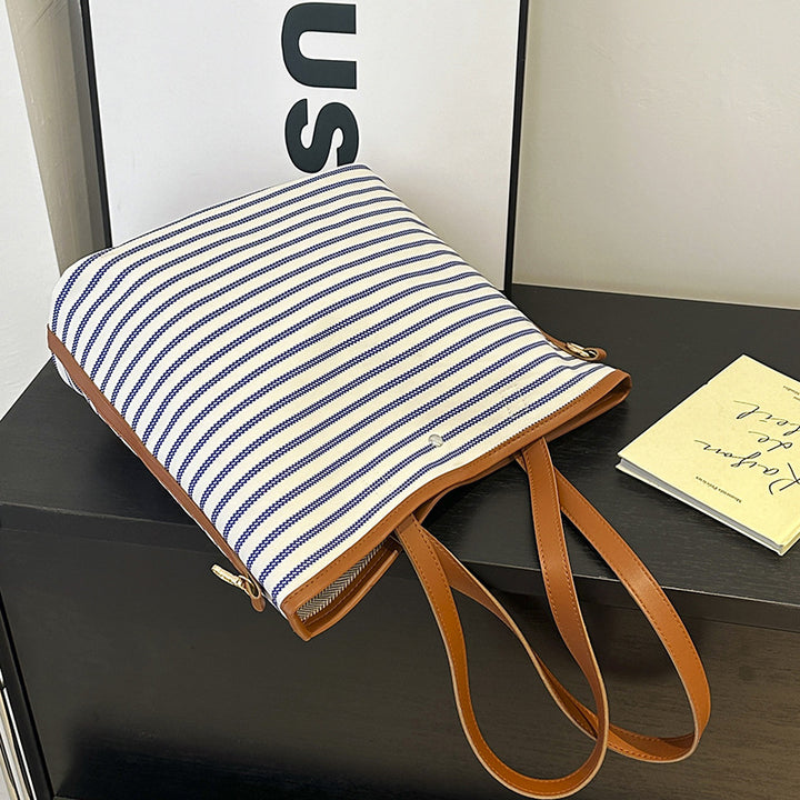 WoStriped Canvas Strandtasche Karnz