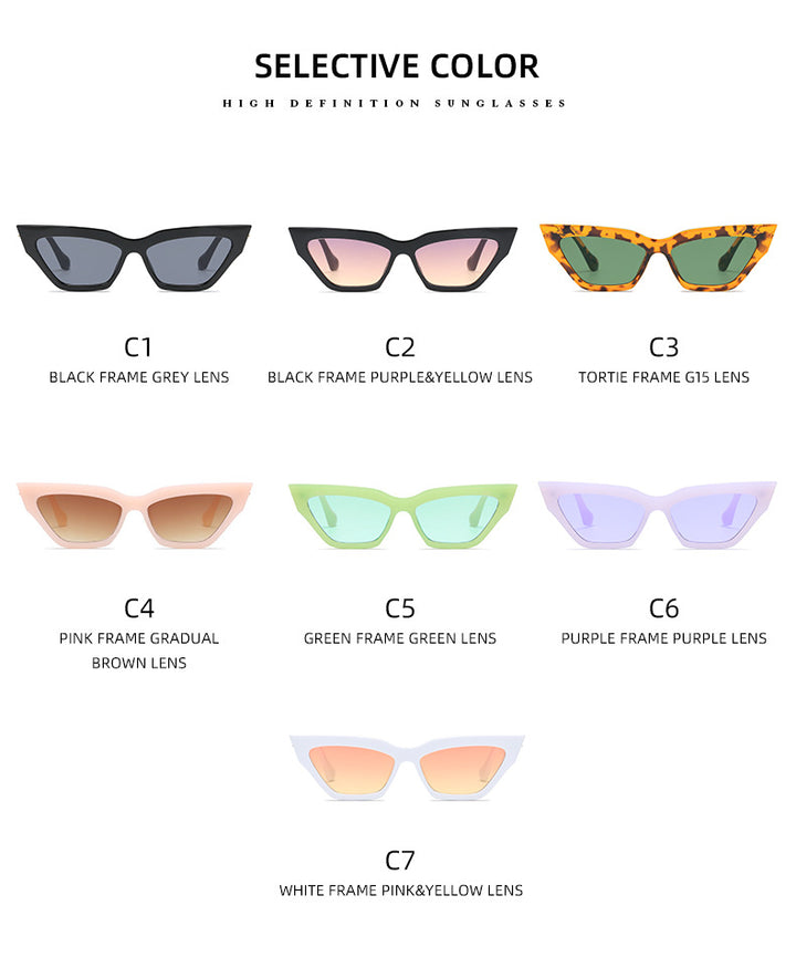 Damen edgy Katzenaugen-Sonnenbrille mit goldenen Details Karnz