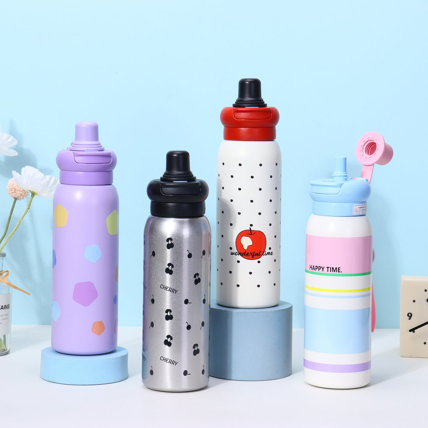 Damen Thermo-Trinkflasche mit rutschfestem Griff und ausgefallenem Design Karnz