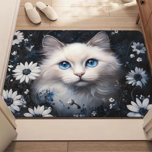 Dekorativer katzenmotivierter Badteppich für das Badezimmer