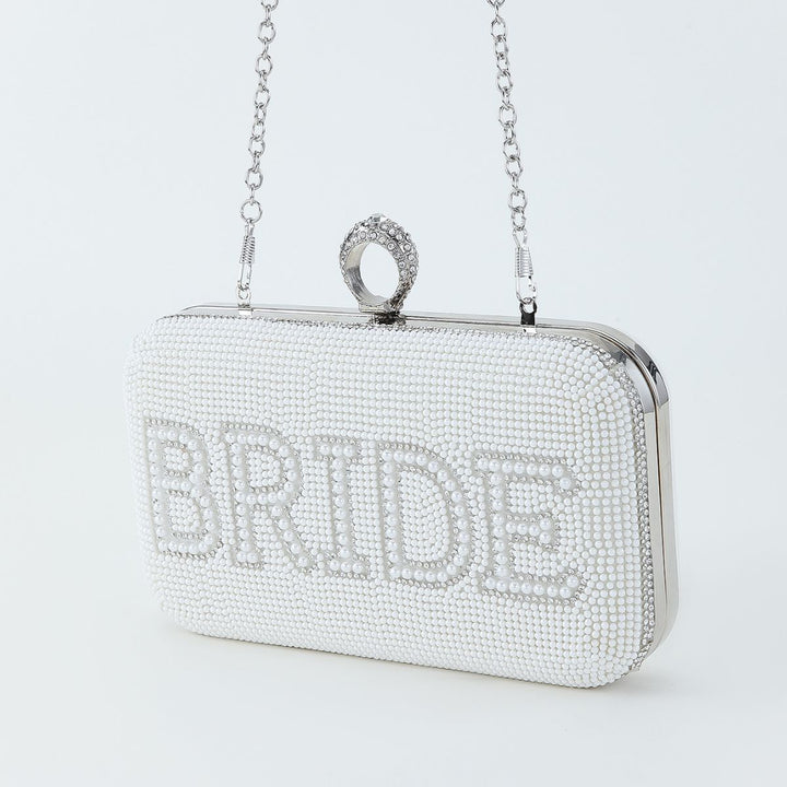 Hochzeitsabendtasche mit Kristallverzierung