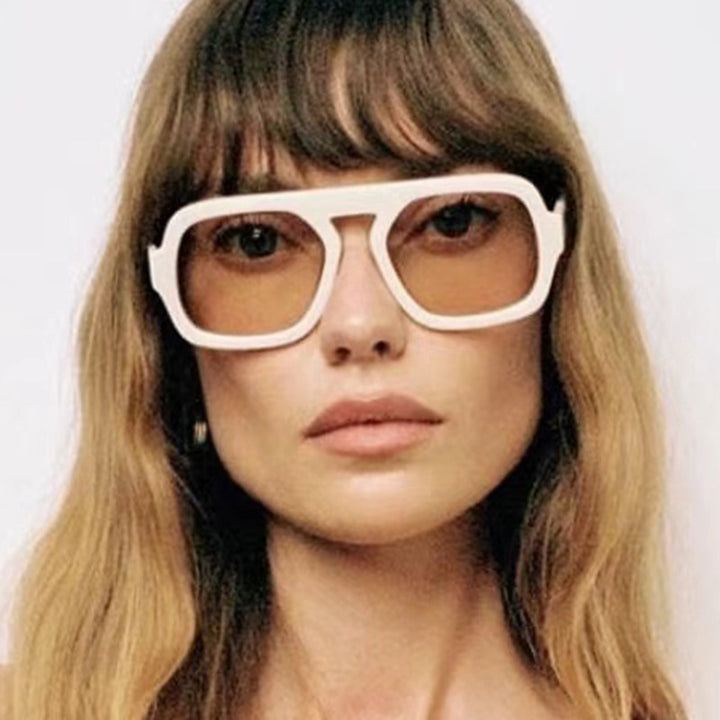 Damen moderne oversized Sonnenbrille im kantigen Design Karnz