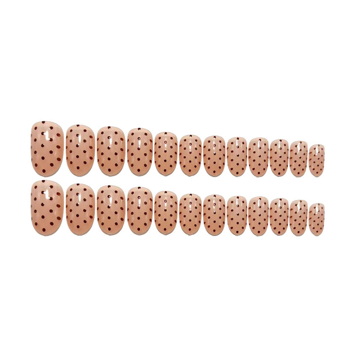 Kunstnagel-Set mit Stilvollem Polka-Dot Design Karnz