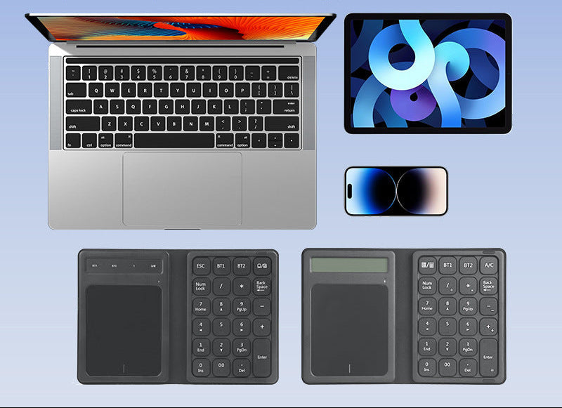 Drahtlose Zifferntastatur mit Touchpad Karnz