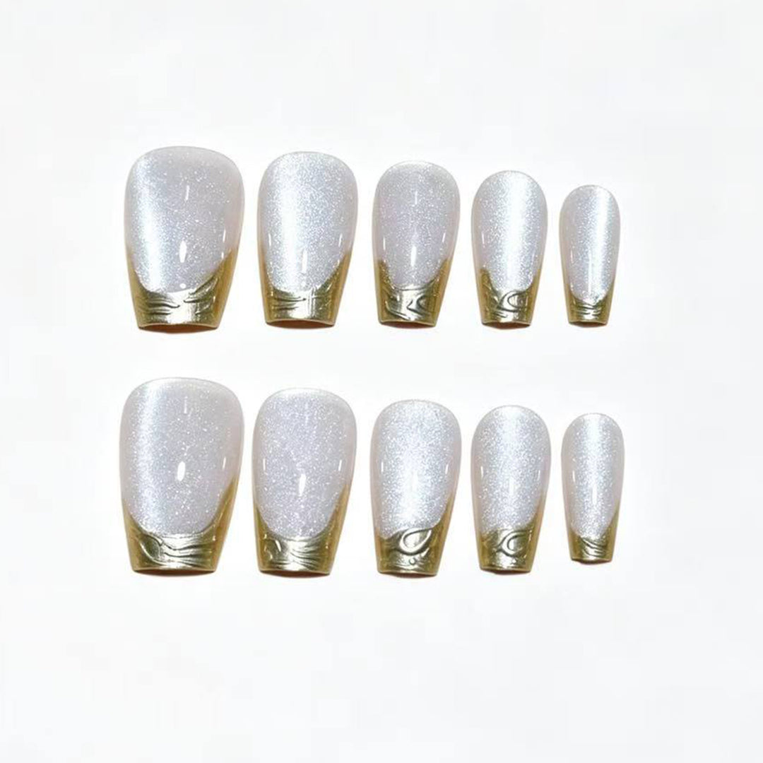 Elegantes French Tip Press-On Nagelset Karnz 1787380647