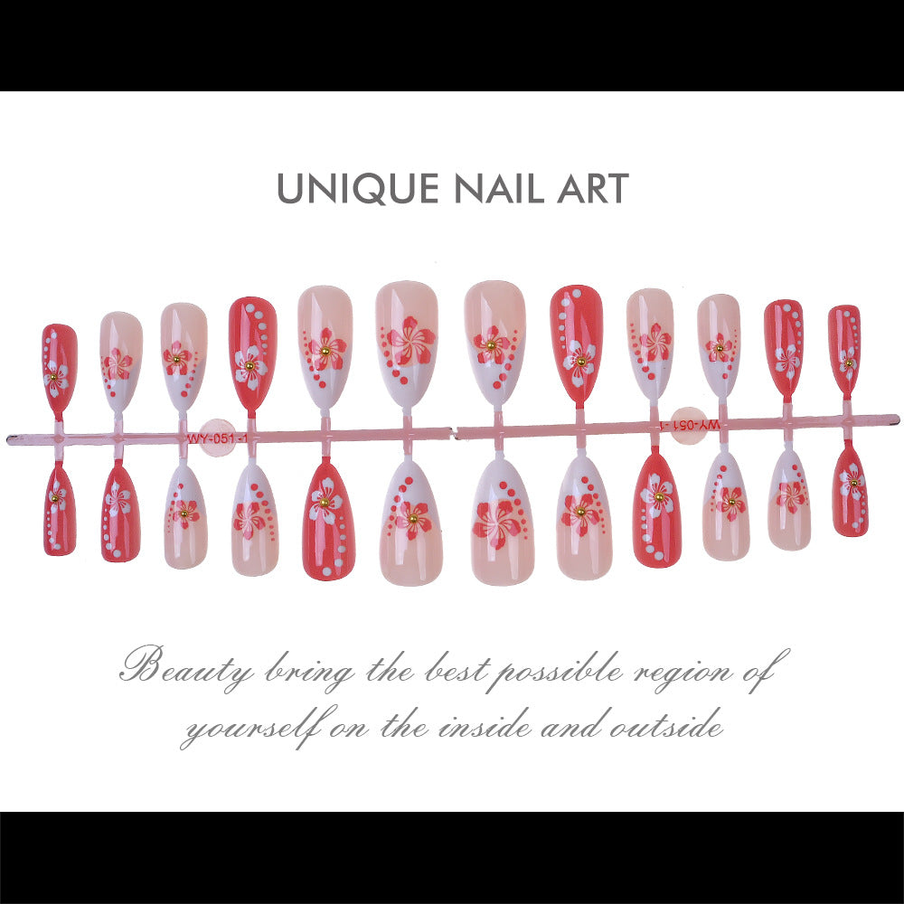 Elegante Blumen Press-On Nagelkunst Kollektion Karnz
