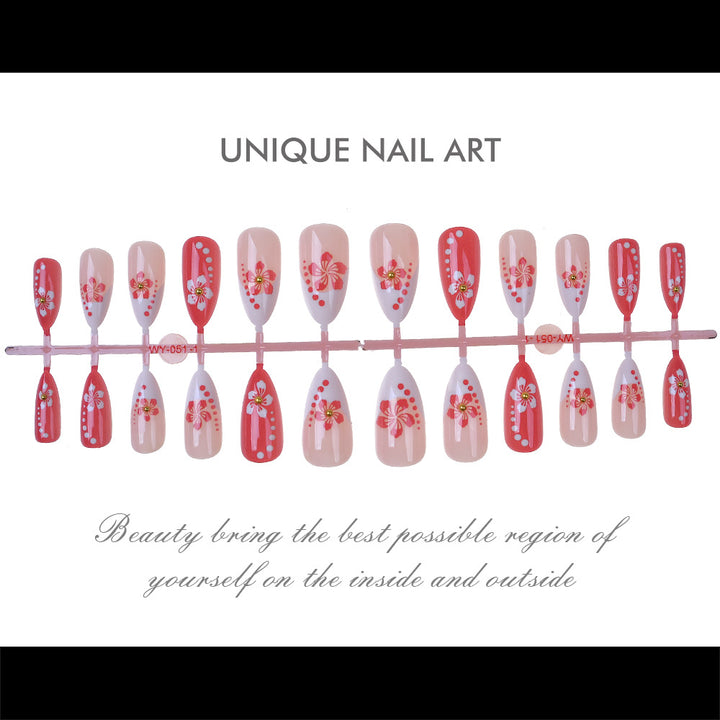 Elegante Blumen Press-On Nagelkunst Kollektion Karnz