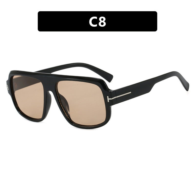 Damen modische quadratische Sonnenbrille mit trendigem Schildkrötenmuster Karnz