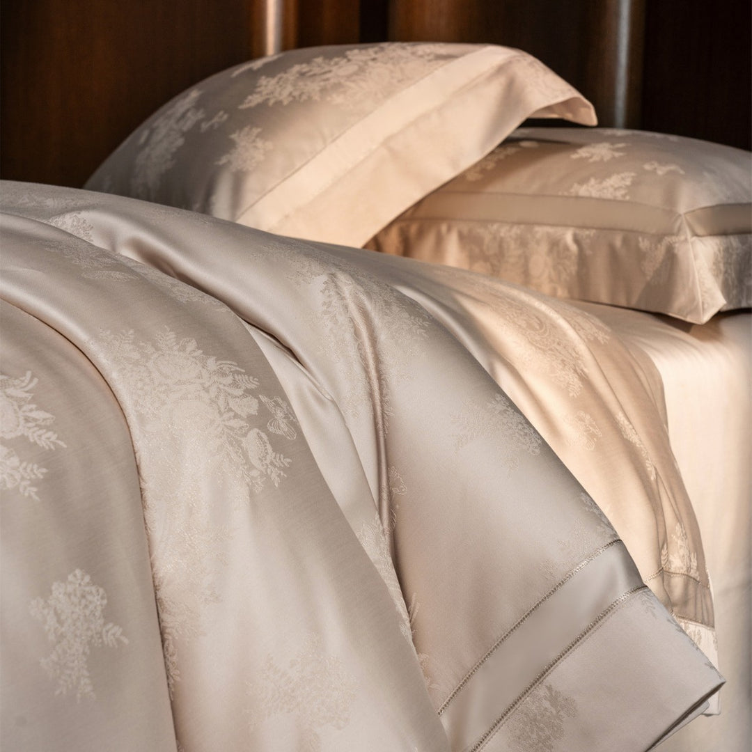 Luxus Damask Jacquard Satingewebe Bettwäsche Set mit Hotelstil Saum