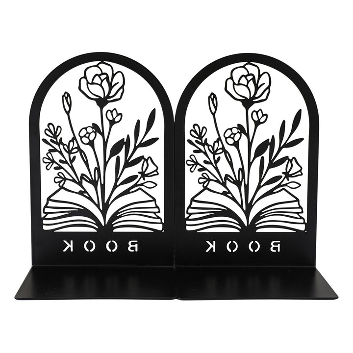 Elegante florale Metall-Buchstützen