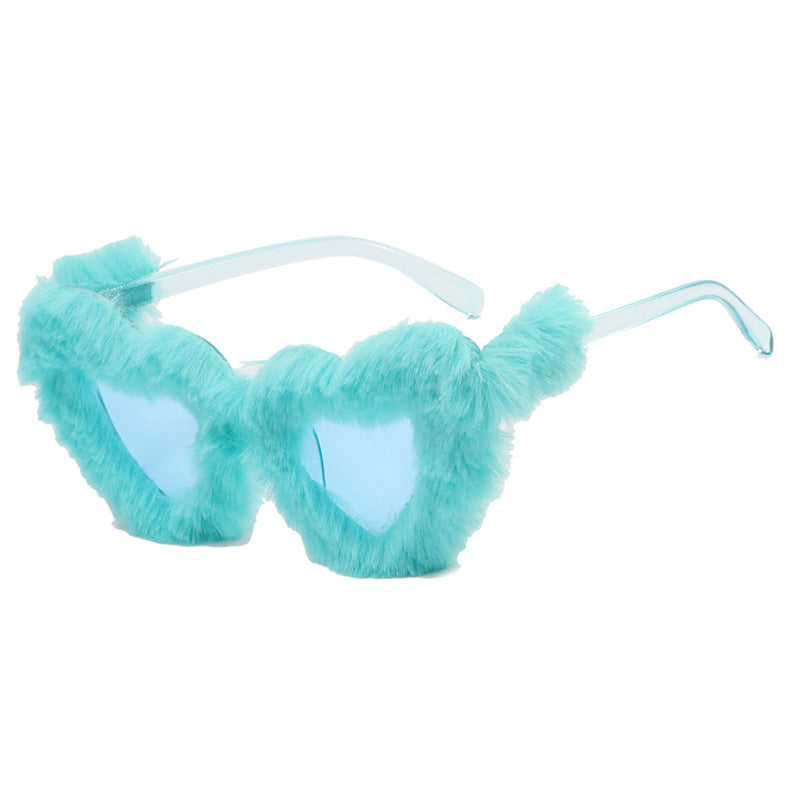 Damen Pfoten-Sonnenbrille mit luxuriösem Pelzbesatz Karnz