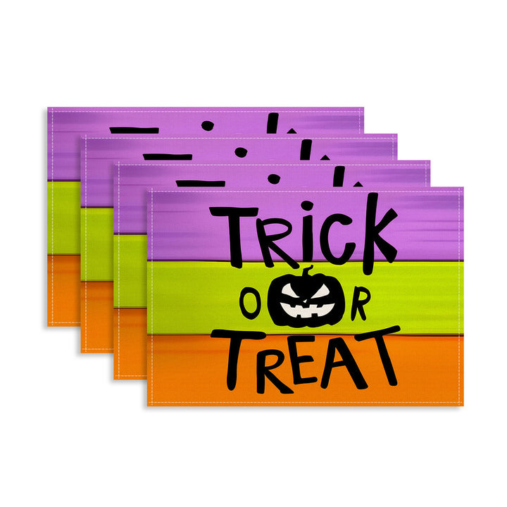 Mehrteiliges Halloween-Tischset aus abwischbarem Vinyl rutschfeste Platzdeckchen