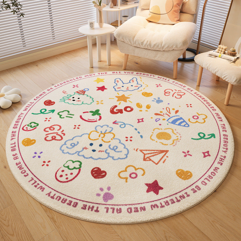 Verspielter hundethemed runder Teppich