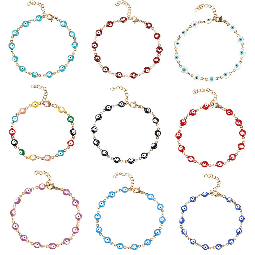 Buntes böse Augen Charm Armband Karnz