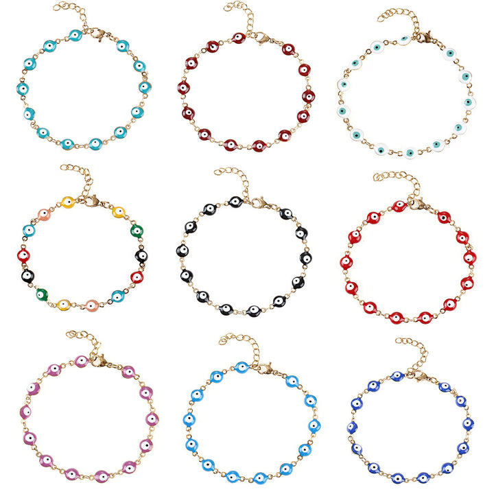 Buntes böse Augen Charm Armband Karnz