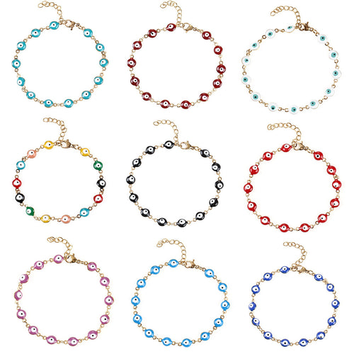 Buntes böse Augen Charm Armband Karnz