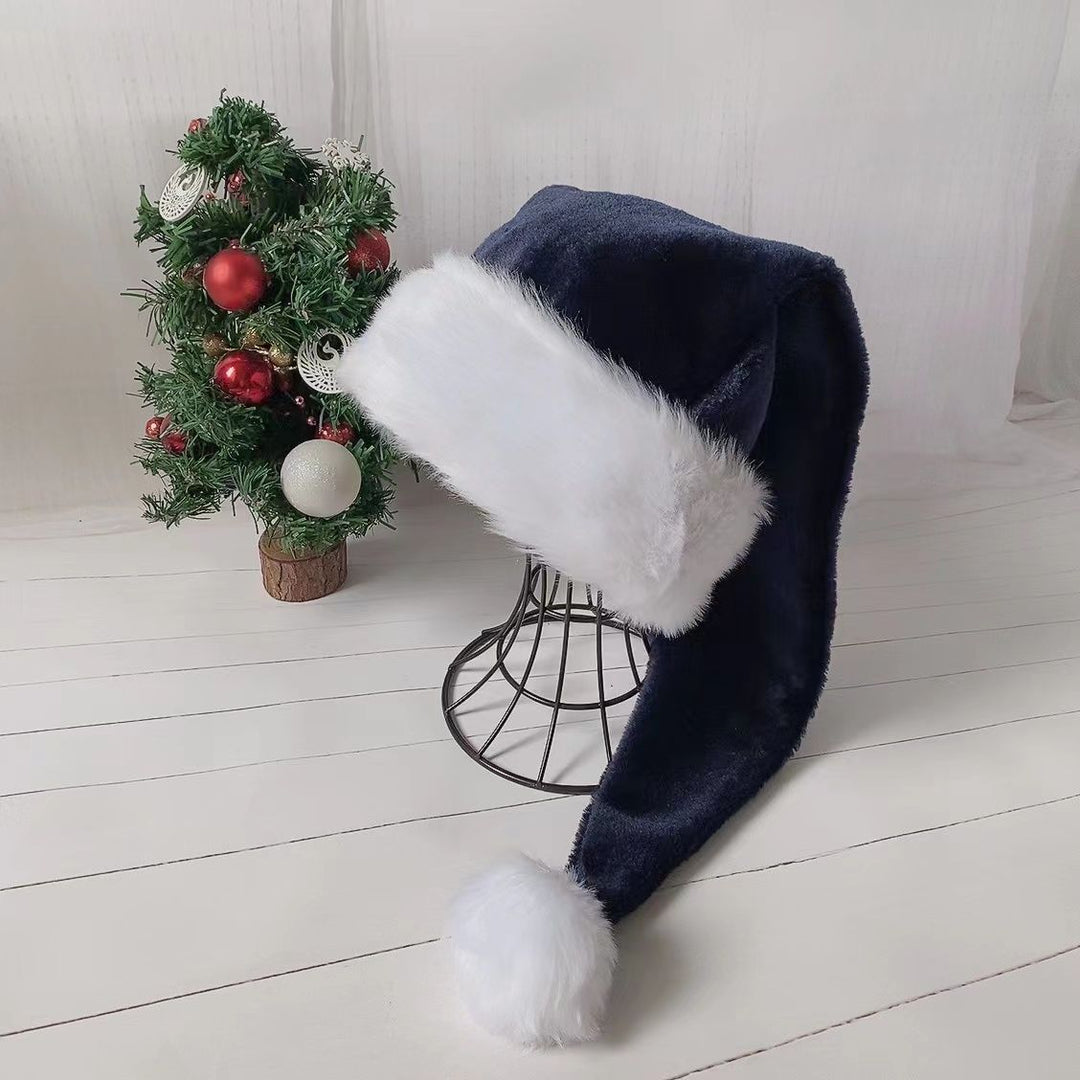 Weihnachtsmütze aus Plüsch mit luxuriösem Kunstfell
