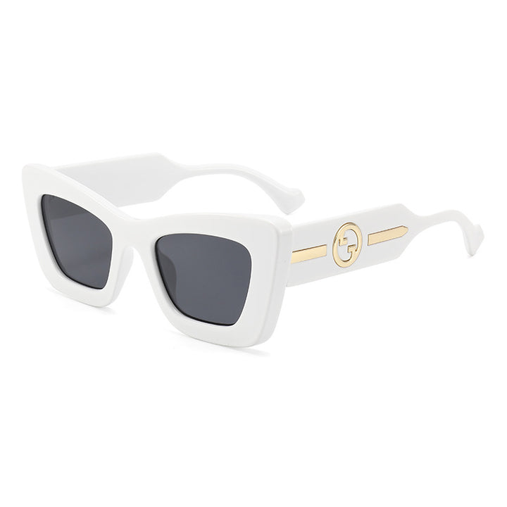 Damen Designer-Sonnenbrille mit markantem geometrischen Rahmen und hochwertiger Verarbeitung Karnz