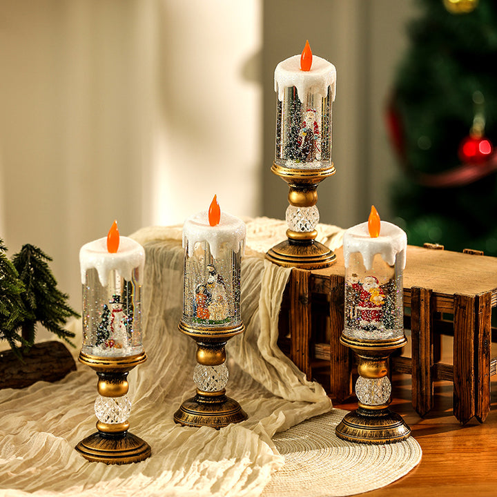 Weihnachtsdekoration Laterne mit Schneekugel Karnz