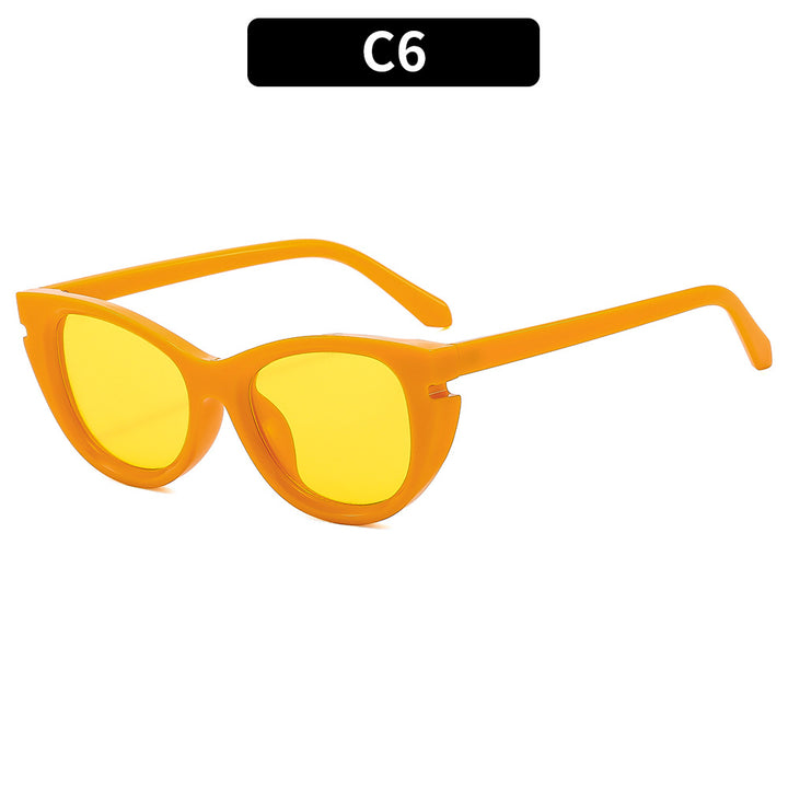 Cat-Eye-Sonnenbrille mit dickem Rahmen