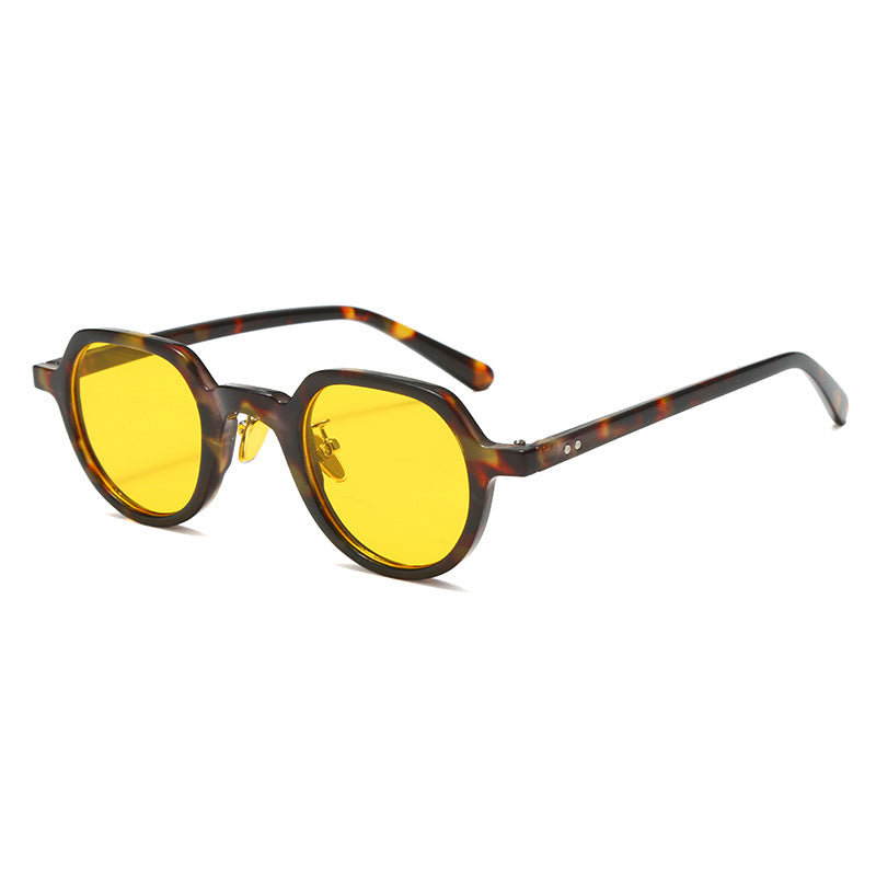 Damen runde Sonnenbrille mit modernem Kunststoffrahmen und UV-Schutz Karnz