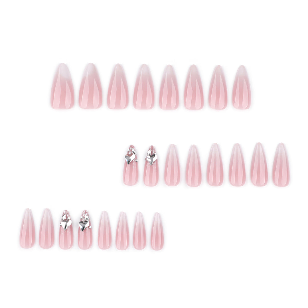 Elegante Stiletto-Kunstnägel mit Glitzerakzenten Karnz
