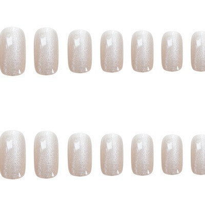 Glitzerndes Natürliches Finish Press-On Nagelset Karnz