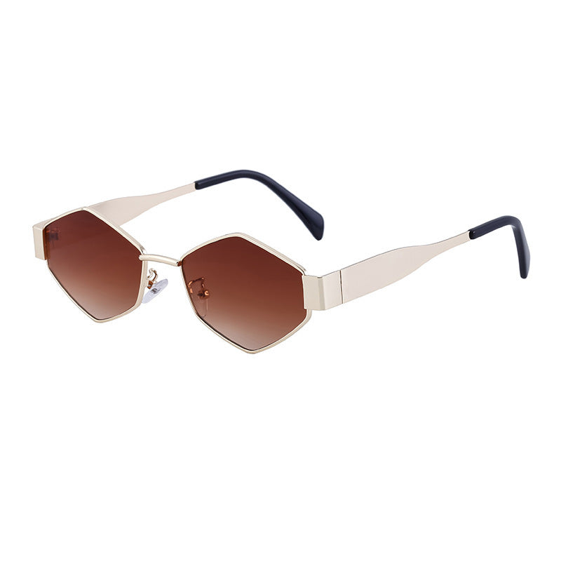 Damen geometrische Sonnenbrille mit modernem Rahmen Karnz