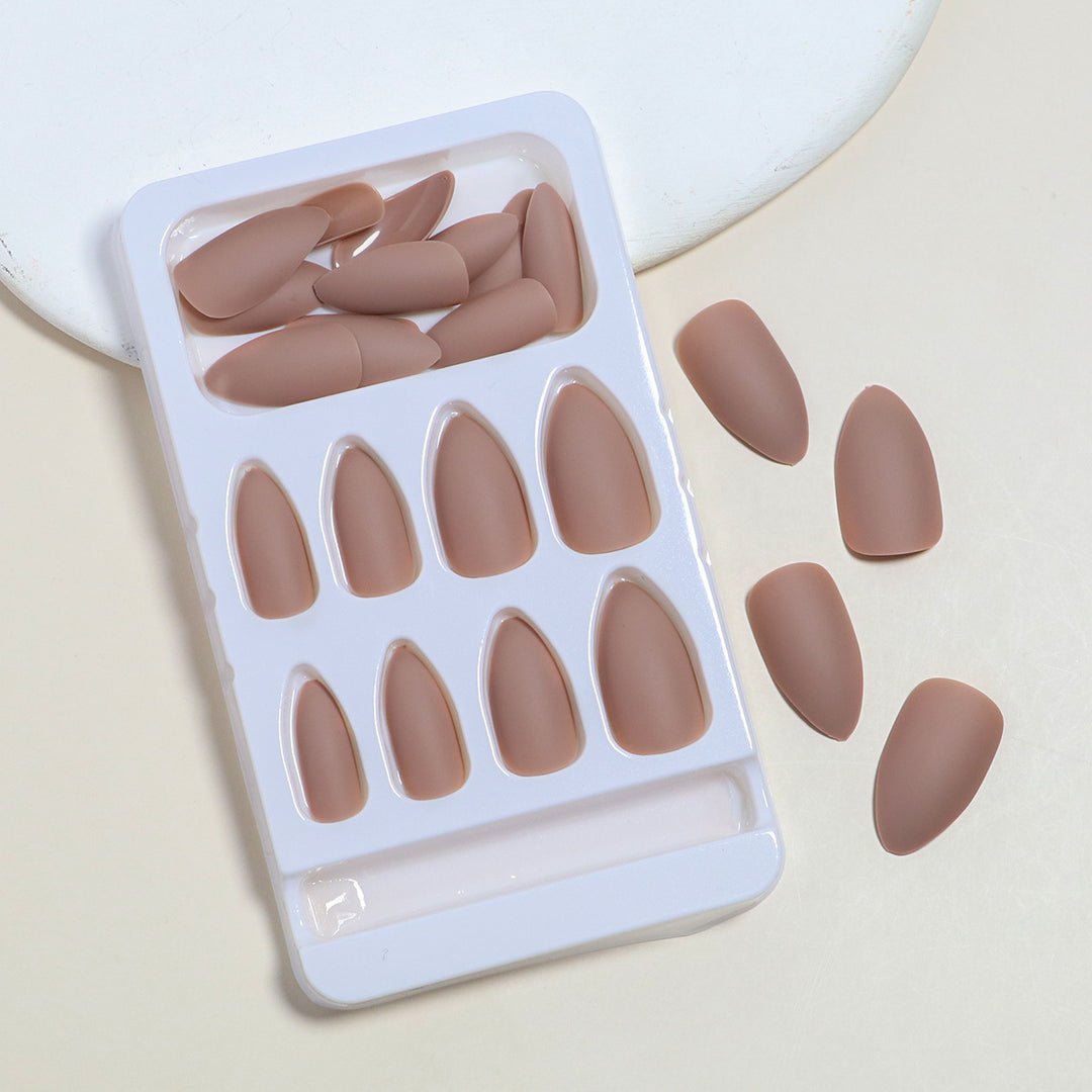 Matte Mandel-förmige Press-On Nagelspitzen Karnz
