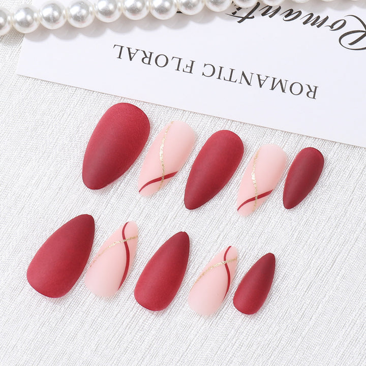 Elegantes Künstlerisches Press-On-Nagel-Set Karnz