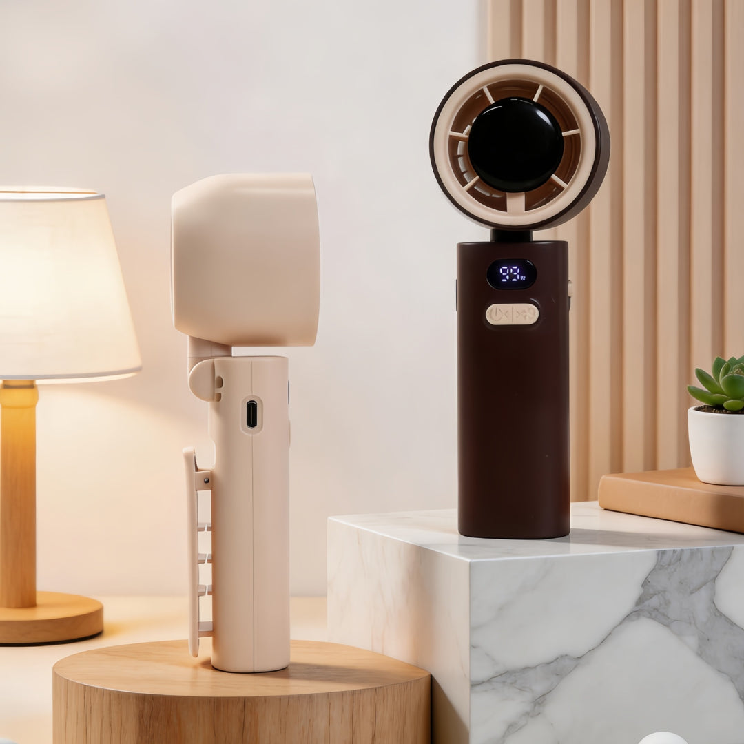 Damen Tragbarer Handventilator mit variabler Geschwindigkeitsregelung und ergonomischem Design Karnz