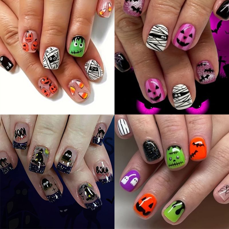 Künstlerische Halloween-Themen Nagelkunst Karnz 1789915324