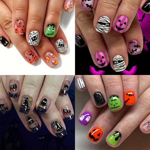 Künstlerische Halloween-Themen Nagelkunst Karnz 1789915324