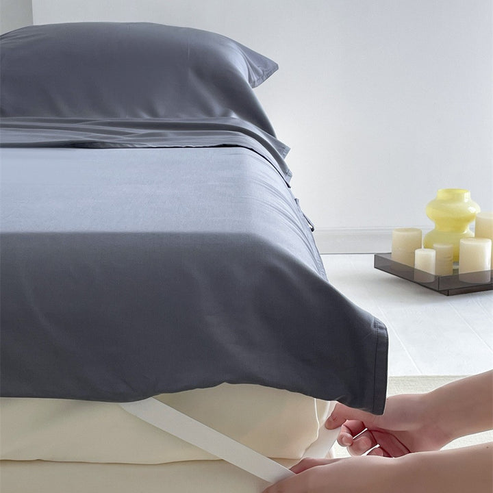 Premium-Mikrofaser-Bettlaken-Set mit Spannbettlaken & Oberlaken, knitterarm und atmungsaktiv