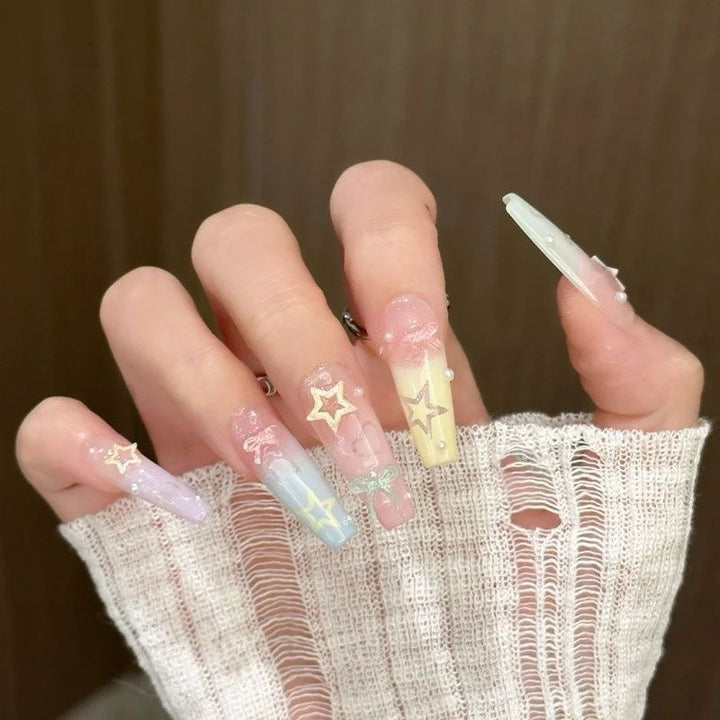 Künstlerisch themed Press-On Nagelverlängerungen