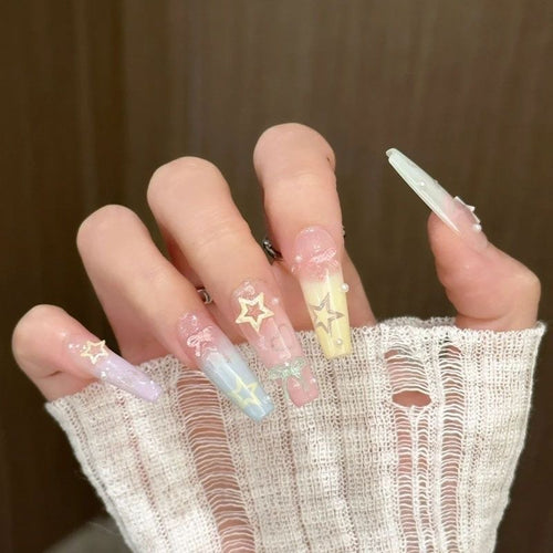 Künstlerisch themed Press-On Nagelverlängerungen