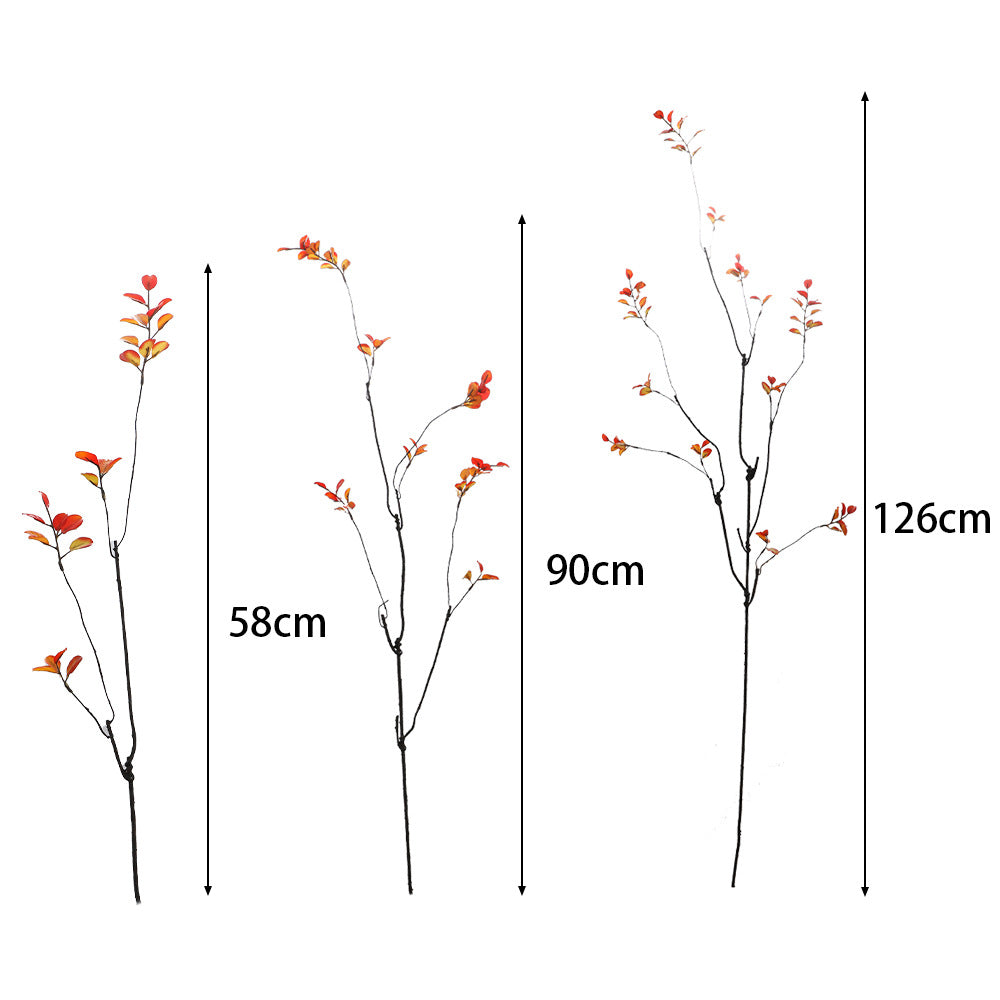 Künstlicher Blütenzweig mit lebendigen orangefarbenen Blüten Karnz