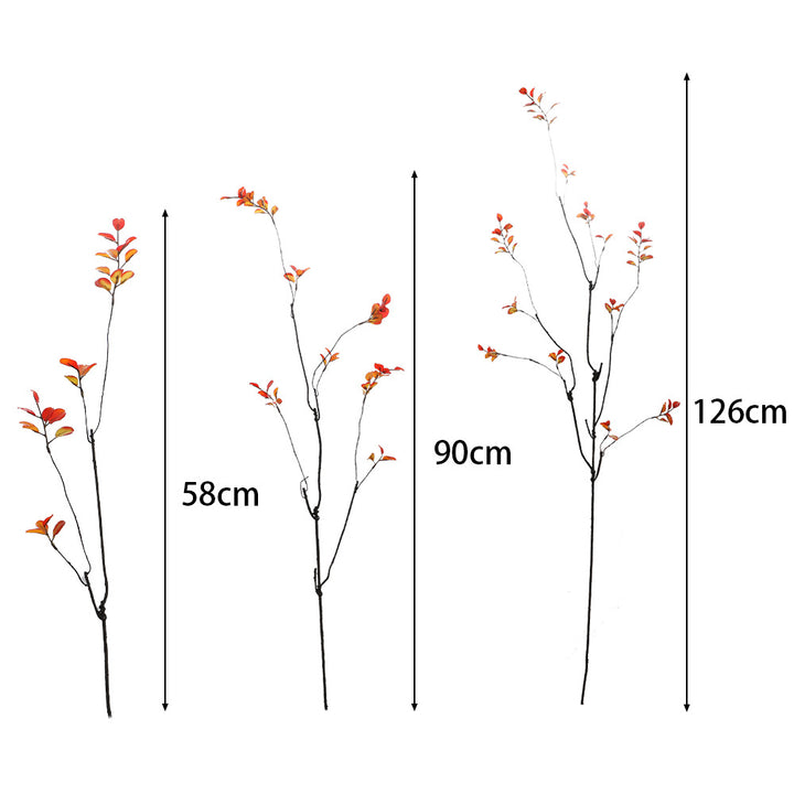 Künstlicher Blütenzweig mit lebendigen orangefarbenen Blüten Karnz