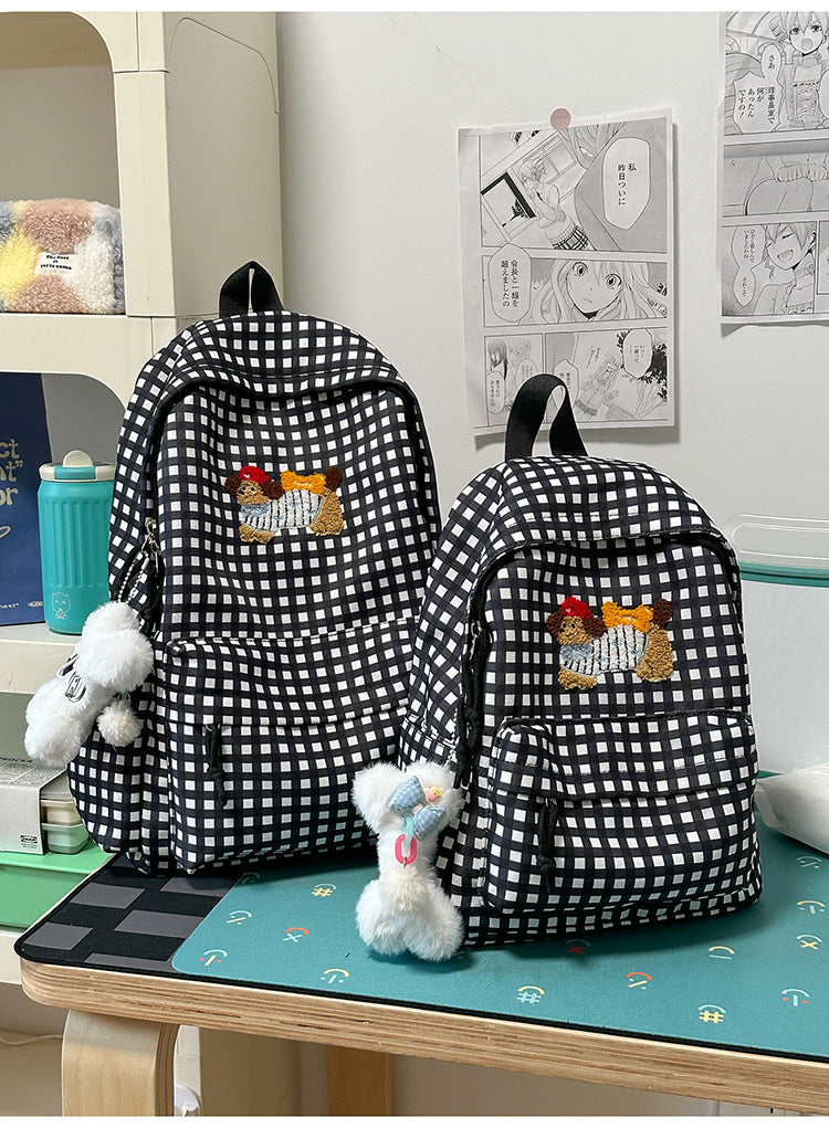 Niedlicher Hund bestickter Rucksack