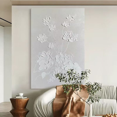 Texturiertes Blumendekor für die Wand