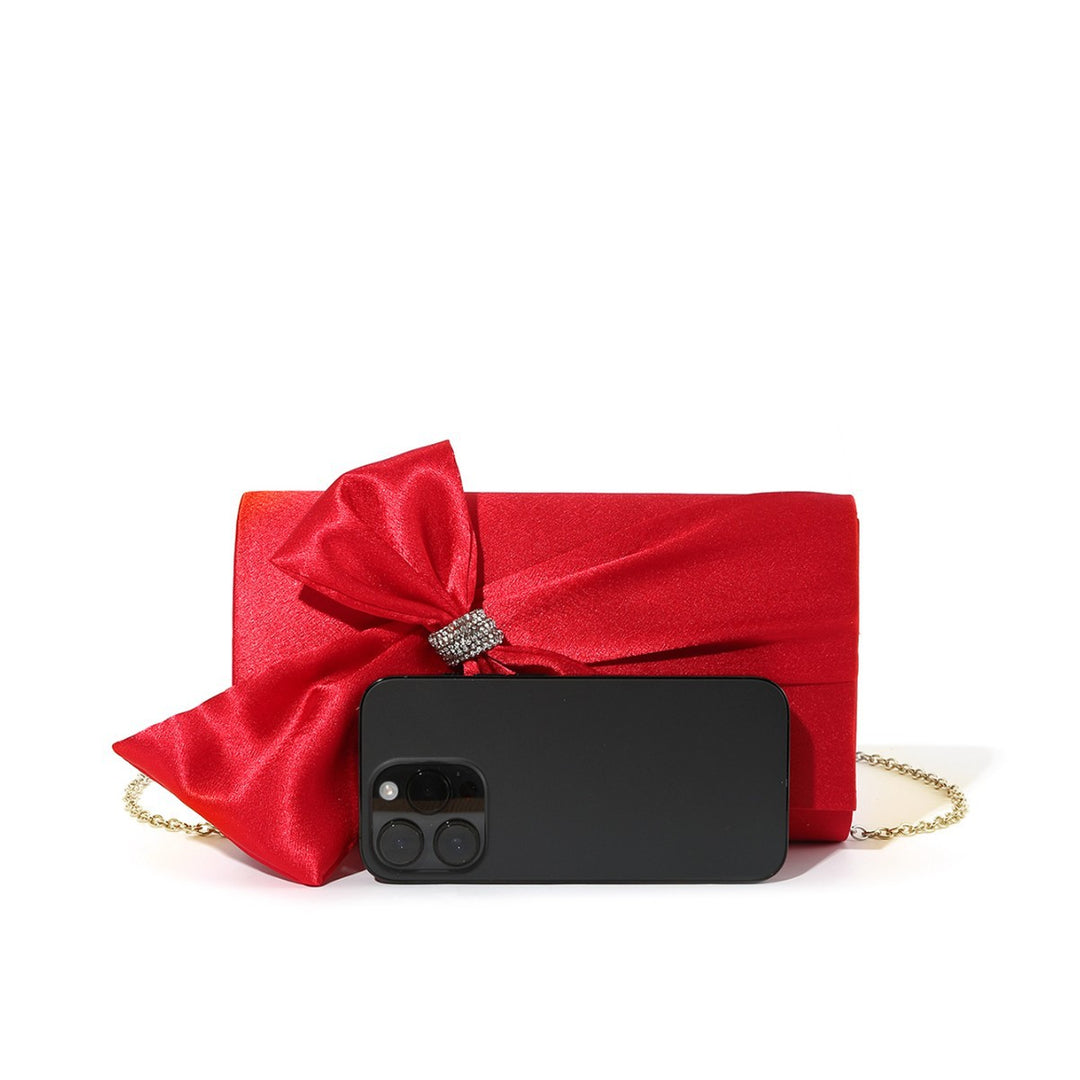 Luxe Satin Schleifen Clutch Tasche
