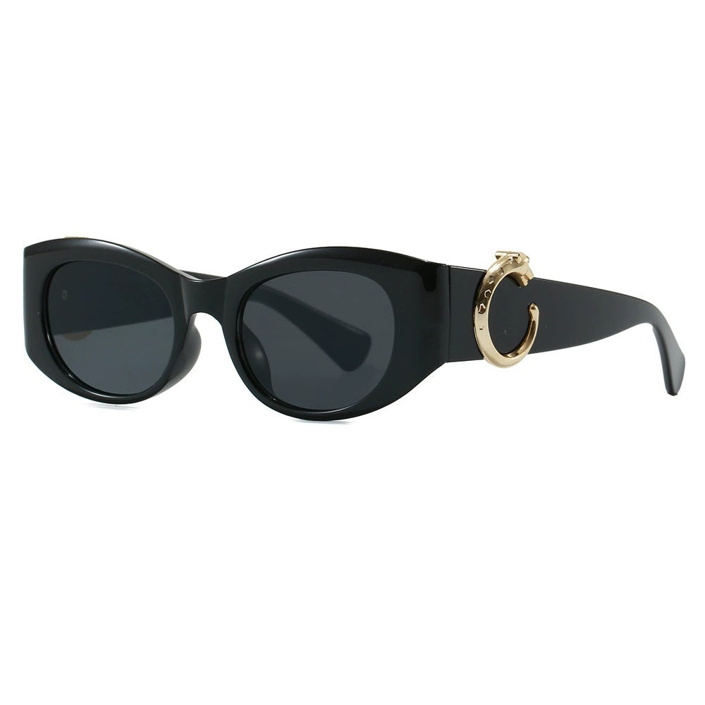 Damen elegante Cat-Eye Sonnenbrille mit goldenen Details Karnz